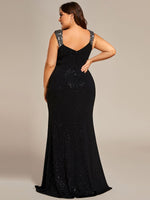 Halo plus size evening ball dress with split and sparkle - Bay Bridal and Ball Gowns