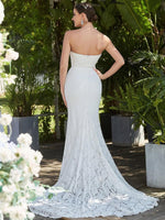 Hanna full lace wedding dress with train in ivory Express NZ wide - Bay Bridal and Ball Gowns