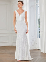 Heatherly full length lace wedding dress in ivory Express NZ wide - Bay Bridal and Ball Gowns