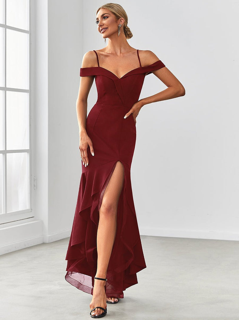 Honey bodycon party ball dress s6-18 Burgundy Express NZ wide - Bay Bridal and Ball Gowns
