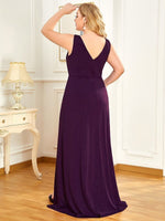 Jamie sparkling school ball dress with split in purple s10 Express NZ Wide - Bay Bridal and Ball Gowns