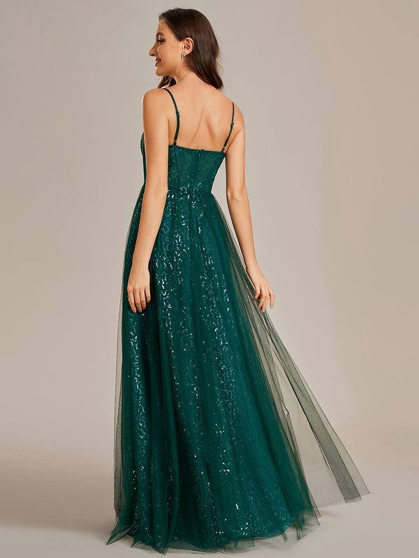Jemima emerald sequin/tulle corset ball dress Express NZ wide - Bay Bridal and Ball Gowns