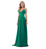 Johanna ball gown with splits in green Express NZ wide! - Bay Bridal and Ball Gowns