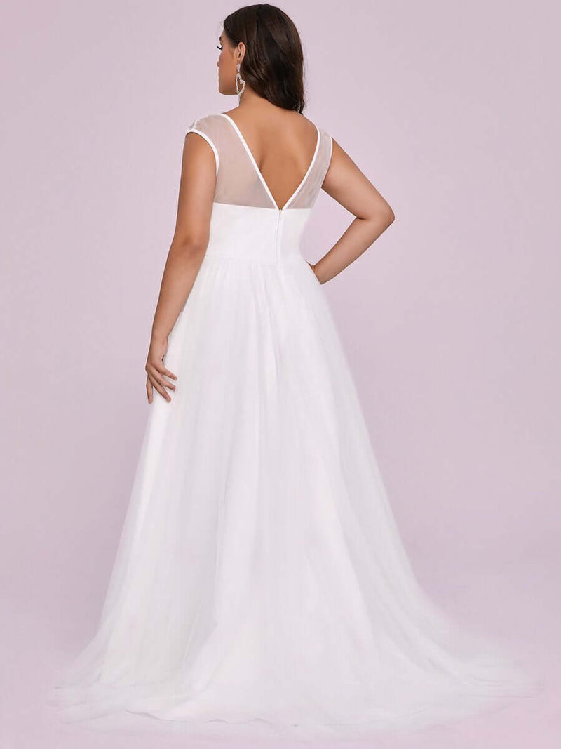 Joni minimalist plus size wedding dress in ivory Express NZ wide! - Bay Bridal and Ball Gowns