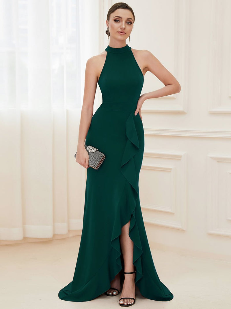 Jordin sleeveless pencil dress with halter neck - Bay Bridal and Ball Gowns