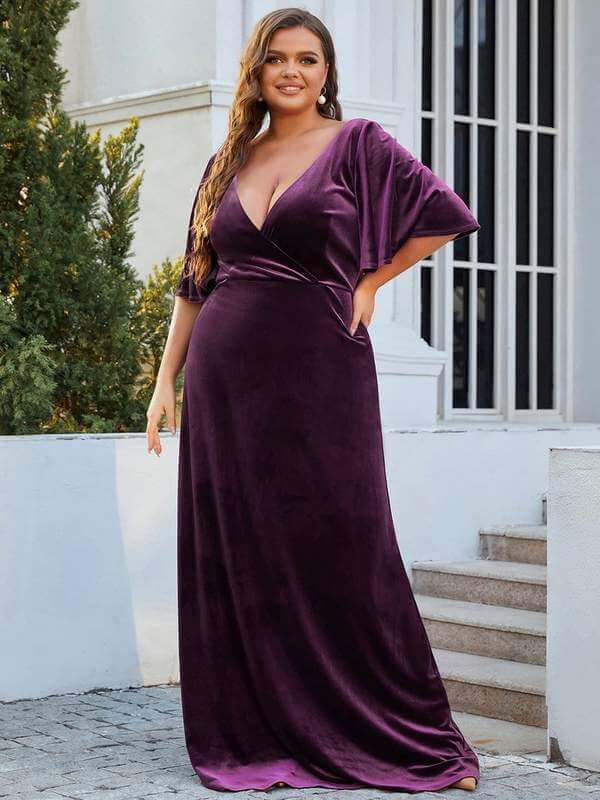 Winter Wedding Dresses Burgundy Bridesmaid Dress With Shawl Jorrie