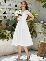 June tea length lace wedding dress in ivory s12 Express NZ wide - Bay Bridal and Ball Gowns