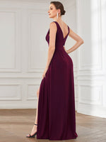 Karina low cut formal ball or party dress in Mulberry Express NZ wide - Bay Bridal and Ball Gowns