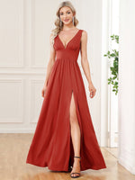 Karina plus size party dress in Red/Orange s24 Express NZ wide - Bay Bridal and Ball Gowns