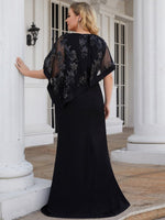 Karmen evening ball dress with split in black Express NZ wide - Bay Bridal and Ball Gowns