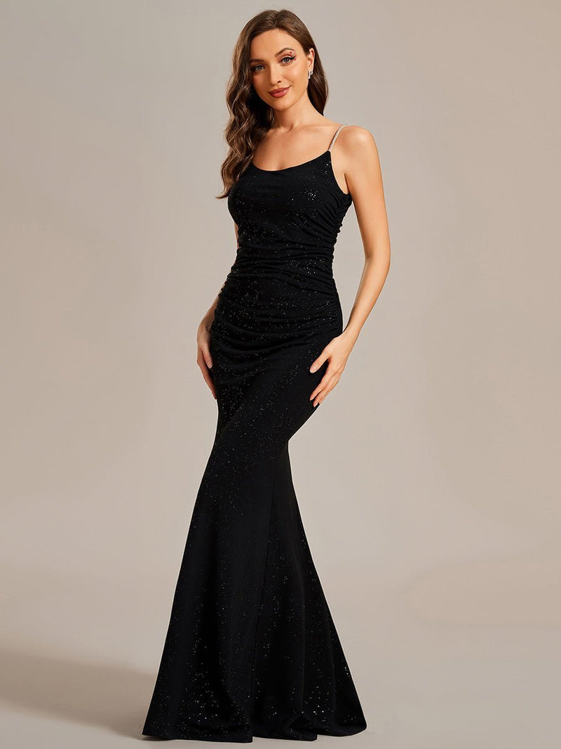 Kela sparkly low back ball dress in black - Bay Bridal and Ball Gowns