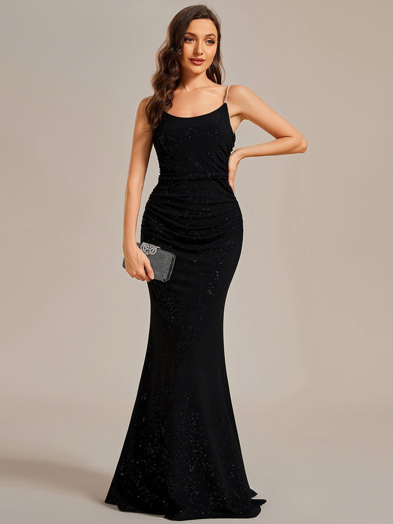 Kela sparkly low back ball dress in black - Bay Bridal and Ball Gowns