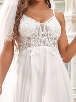Kirsty wedding dress in applique lace and tulle in Ivory s16 Express NZ wide - Bay Bridal and Ball Gowns