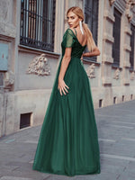 Lana emerald ball dress in tulle and sequins size 12 express NZ wide - Bay Bridal and Ball Gowns
