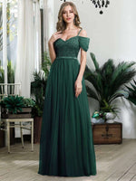 Lana emerald ball dress in tulle and sequins size 12 express NZ wide - Bay Bridal and Ball Gowns