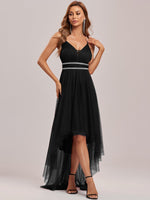 Lisa soft tulle high low ball dress in black Express NZ wide! - Bay Bridal and Ball Gowns