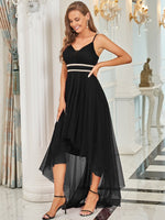 Lisa soft tulle high low ball dress in black Express NZ wide! - Bay Bridal and Ball Gowns