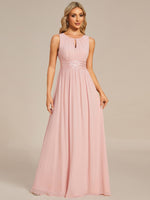 Liza chiffon bridesmaid dress with decorative waist - Bay Bridal and Ball Gowns