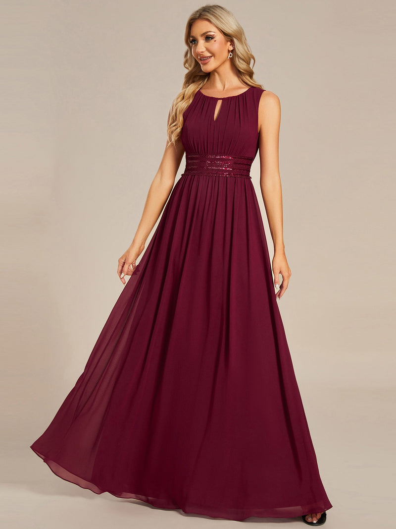 Liza chiffon bridesmaid dress with decorative waist - Bay Bridal and Ball Gowns