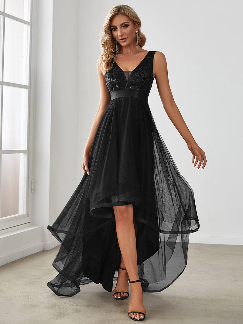 Loretta tulle high low ball dress in black size 18 Express NZ wide - Bay Bridal and Ball Gowns