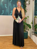 Luxe Black Convertible Infinity bridesmaid dress with Split Express NZ wide - Bay Bridal and Ball Gowns