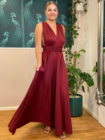 Luxe Burgundy Red Convertible Infinity bridesmaid dress - Bay Bridal and Ball Gowns
