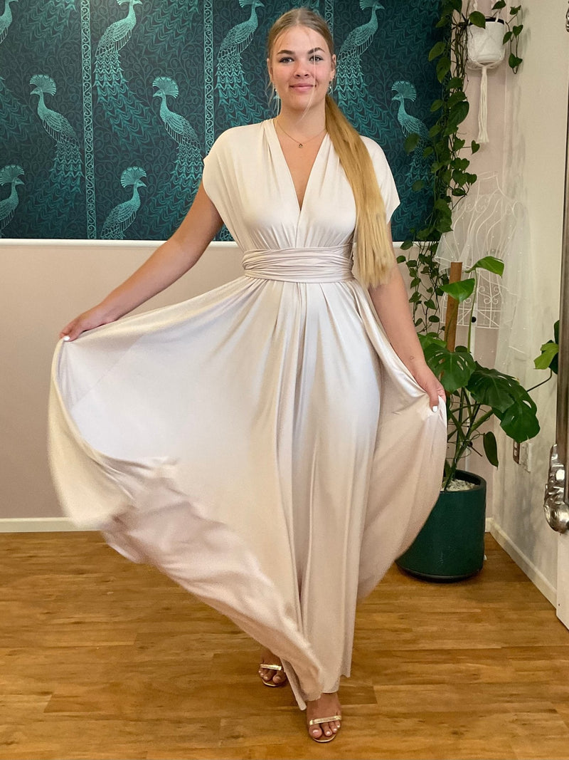 Luxe Custom Beige Infinity bridesmaid dress Luxe Custom Beige Infinity bridesmaid dress