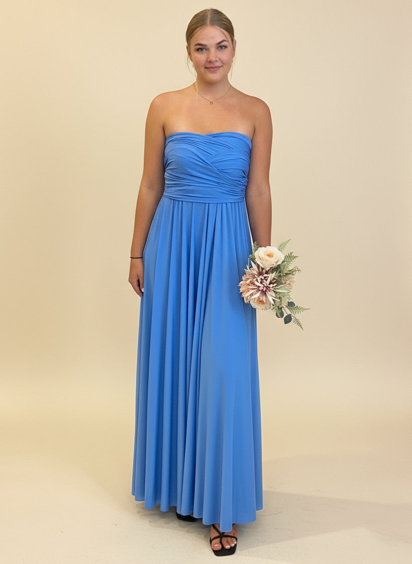 Luxe Cornflower Blue convertible Infinity dress Express NZ Wide - Bay Bridal and Ball Gowns