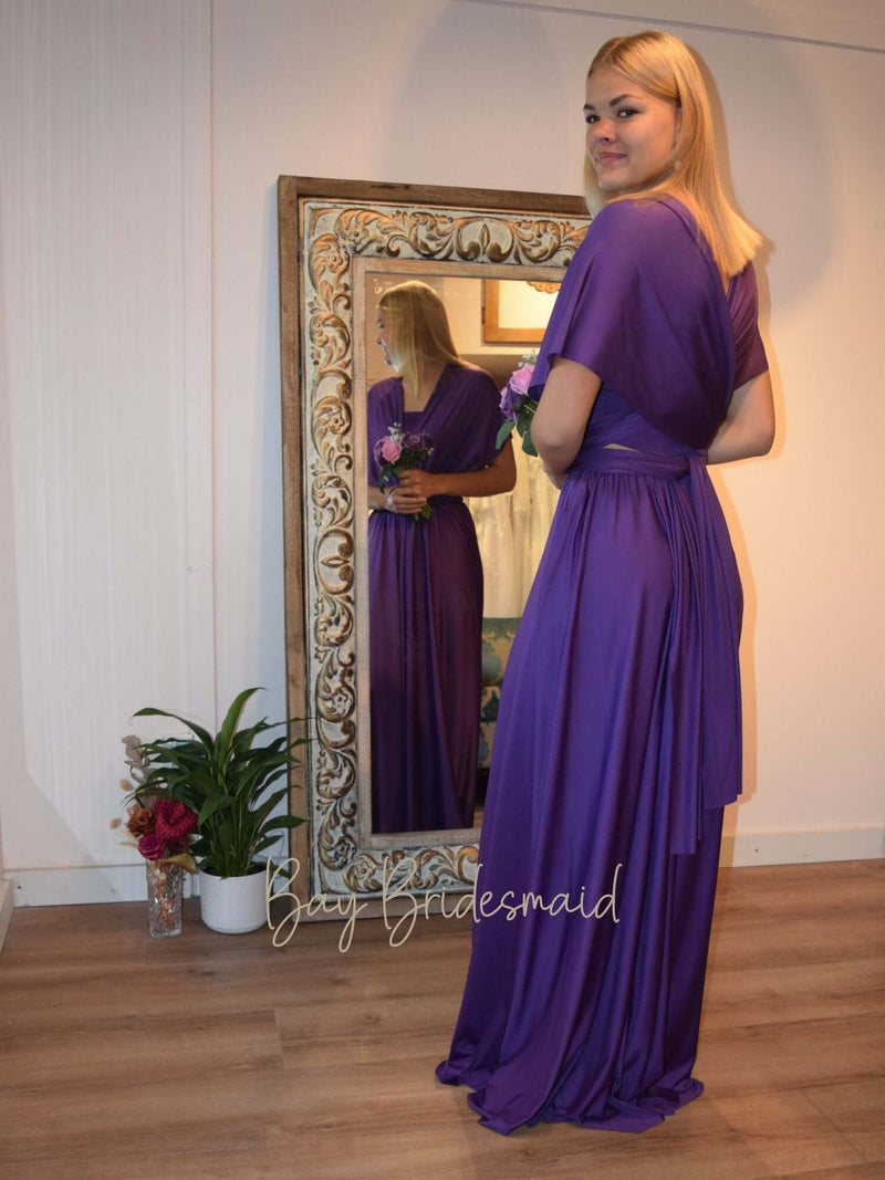 Darker Purple Convertible Infinity bridesmaid dress | Bay Bridal Darker Purple Convertible Infinity bridesmaid dress | Bay Bridal