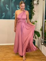 Luxe Dusky Rose Convertible Infinity bridesmaid dress Express NZ wide - Bay Bridal and Ball Gowns