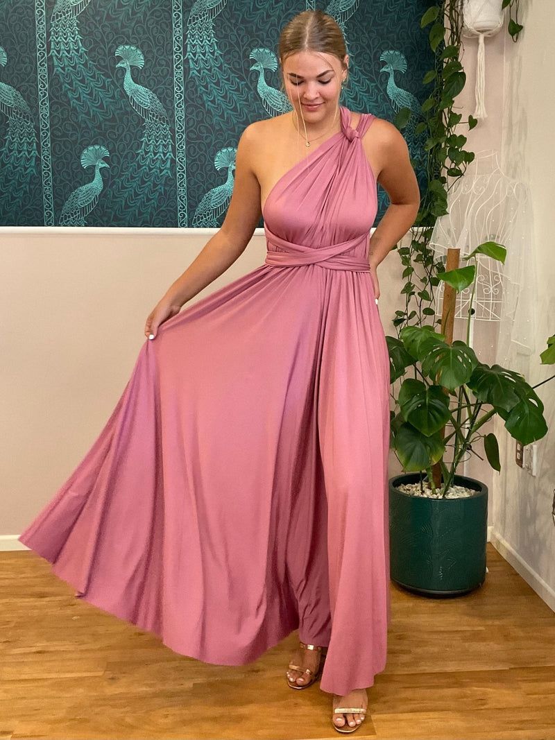 Luxe Dusky Rose Infinity bridesmaid dress Express NZ wide