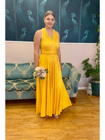 Luxe Gold Yellow Convertible Infinity bridesmaid dress Express NZ wide - Bay Bridal and Ball Gowns
