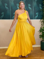 Luxe Gold Yellow Convertible Infinity bridesmaid dress Express NZ wide - Bay Bridal and Ball Gowns