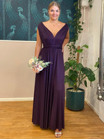 Luxe Grape Purple Convertible Infinity bridesmaid dress - Bay Bridal and Ball Gowns