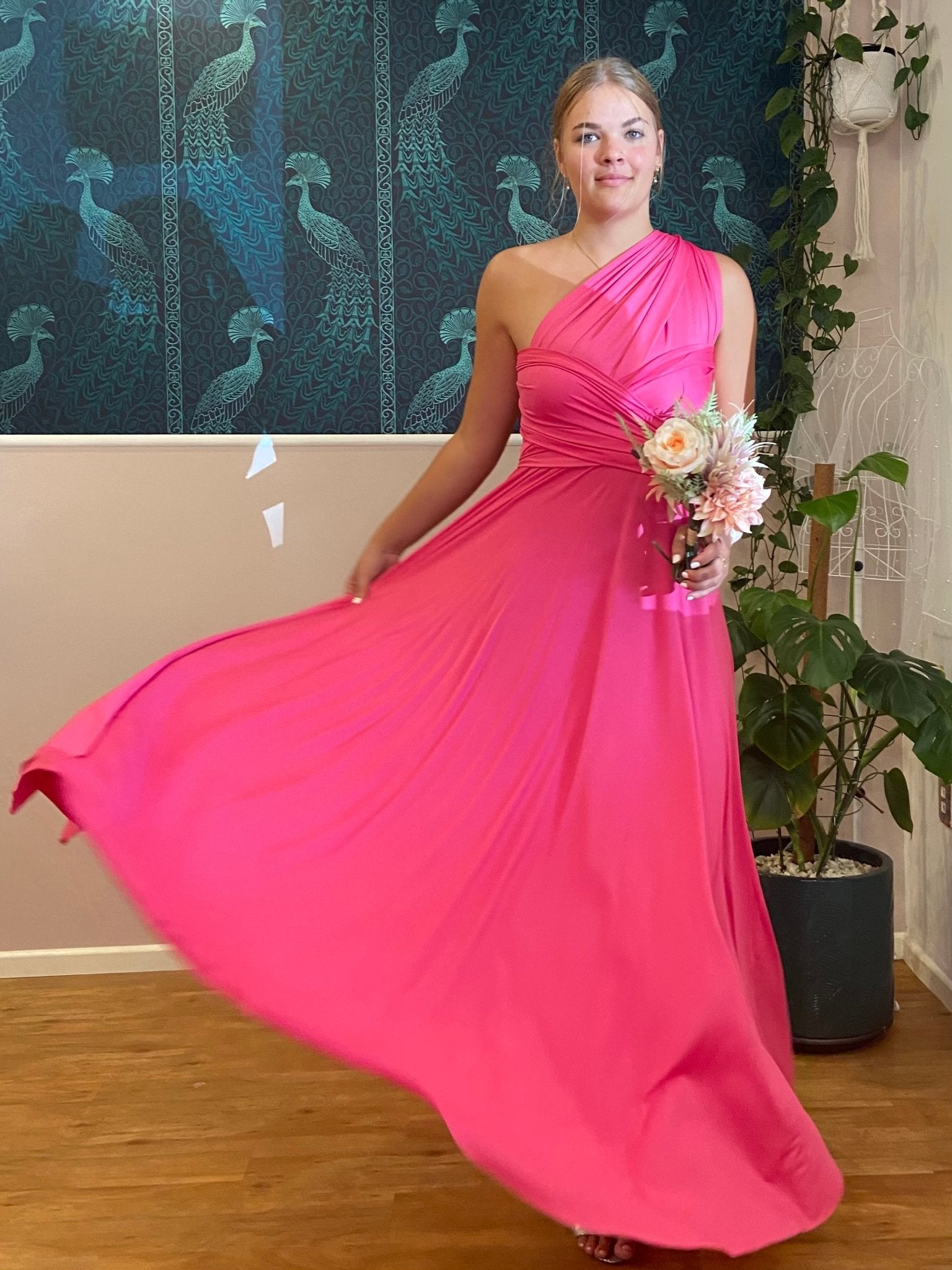 Fuchsia Infinity Dress - Long Fuchsia Convertible Dress