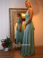 Luxe Ice Green Convertible Infinity bridesmaid dress - Bay Bridal and Ball Gowns