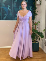 Luxe Lilac Purple convertible Infinity bridesmaid dress - Bay Bridal and Ball Gowns