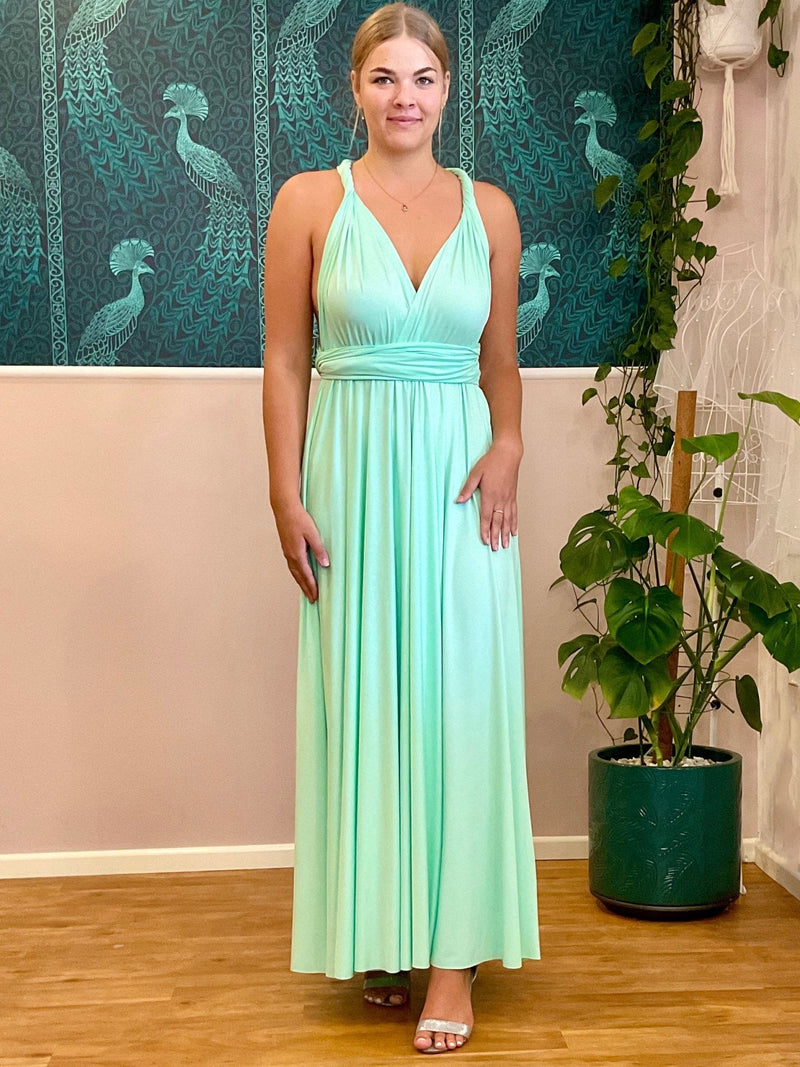 Luxe Mint Green Convertible Infinity bridesmaid dress Express NZ wide - Bay Bridal and Ball Gowns