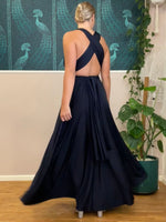 Luxe Navy Blue convertible Infinity bridesmaid dress Express NZ wide - Bay Bridal and Ball Gowns