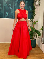 Luxe Red Convertible Infinity bridesmaid dress - Bay Bridal and Ball Gowns