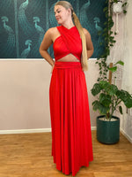 Luxe Red Convertible Infinity bridesmaid dress Express NZ wide - Bay Bridal and Ball Gowns
