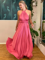 Luxe Rouge Pink Convertible Infinity bridesmaid dress - Bay Bridal and Ball Gowns