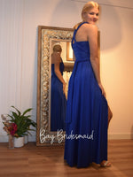 Luxe Royal Blue Convertible Infinity bridesmaid dress - Bay Bridal and Ball Gowns
