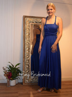 Luxe Royal Blue Convertible Infinity bridesmaid dress Express NZ wide - Bay Bridal and Ball Gowns