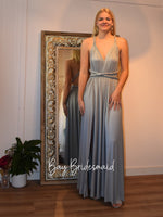 Luxe Silver Convertible Infinity bridesmaid dress - Bay Bridal and Ball Gowns