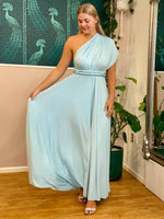 Luxe Sky Blue convertible Infinity bridesmaid dress Express NZ wide - Bay Bridal and Ball Gowns