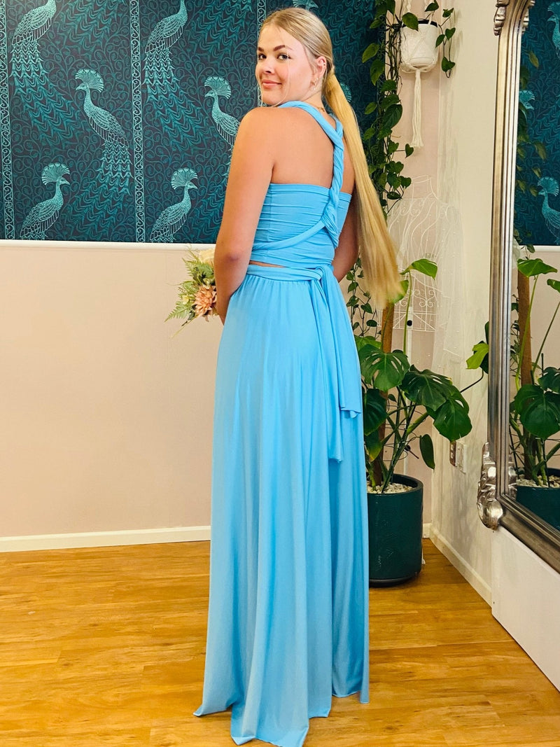 Luxe Turquoise Convertible Infinity bridesmaid dress Express NZ wide - Bay Bridal and Ball Gowns