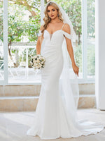 Marama ivory off shoulder thin strap wedding gown Express NZ wide - Bay Bridal and Ball Gowns