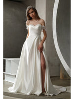 Margo Ivory off shoulder wedding gown size 12-14 Express NZ wide - Bay Bridal and Ball Gowns
