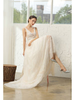Mary romantic ivory/champagne wedding gown size 12/14 Express NZ wide - Bay Bridal and Ball Gowns